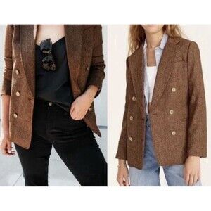 J. Crew NWT Women’s Size 14 Bristol Chocolate Wool Blazer Brown Jacket